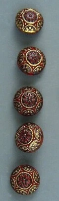 VINTAGE CZECH GLASS BUTTONS - SET OF 5 - Image 1 of 3