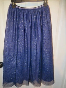 CAT & JACK LONG SKIRT STAR GLITTER WITCH HALLOWEEN LINED SZ 10/12  - Picture 1 of 2