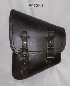 HARLEY SOFTAIL RIGID SOLO LEFT SIDE SADDLEBAG BAG BROWN LAROSA - Picture 1 of 3