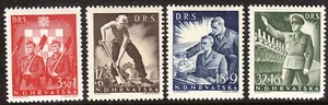 Stamp Croatia Sc B65-8 194 WWII Fascism NDH Pavelich Officer Corpsmen MNH - Picture 1 of 1