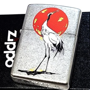 Encendedor Zippo Grúa Antigua Plata Procesamiento Único Patrón Japonés - Imagen 1 de 6