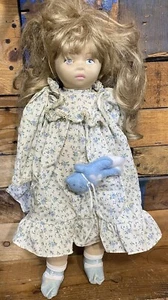 Vintage Cloth Dolls by Pauline, 1985 doll Rare Made USA 16” Inches - Picture 1 of 9