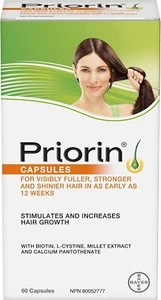 Priorin Hair Growth 60 Capsules by Bayer UK Seller Packaging - Picture 1 of 10
