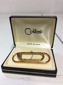 NEW Vintage Colibri 18KT Yellow Gold Electroplated Golf Club Tie Clip Tie Bar - Picture 1 of 4