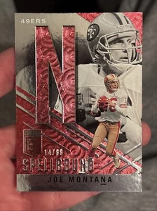 Joe Montana 2021 Elite Spellbound Letter “N” RED Insert #/99 49ers S-N - Picture 1 of 2