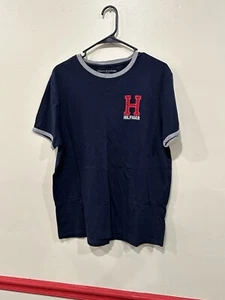 Tommy Hilfiger T-Shirt Herren Größe L Kurzarm Blau " - Bild 1 von 4