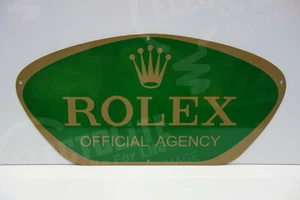 ROLEX OFFICIAL AGENCY DEALERSHIP SIGN. 9" X 18" - Picture 1 of 3