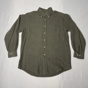 Vintage Viyella Hemd Herren Medium Olivgrün Baumwolle Knopfleiste Hergestellt in den USA M - Bild 1 von 8