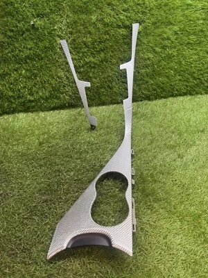 14-22 Infiniti q50 q60 console central interior acabamento ac fibra de carbono branco - Imagem 1 de 4