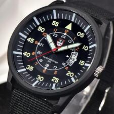 Herren UHR Nylon Armband Armbanduhr Militär Nylon Quarzuhr Wasserdicht Watches