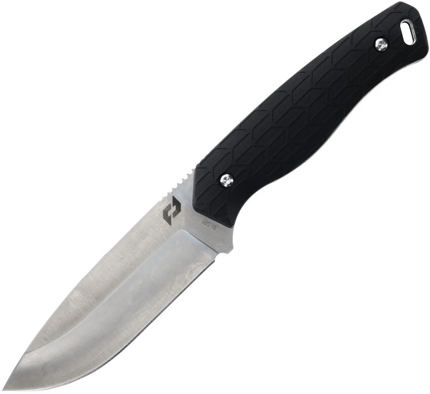 Schrade Exertion Fixed Blade 1159309 3.75" Stainless Black Rubber Fixed Knife