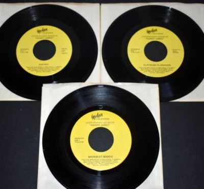 Lot of (3) HARRY JAMES 45 rpm 7” Vinyl Records Jukebox Pop Swing Big Band ~ M Foto 1 de 4