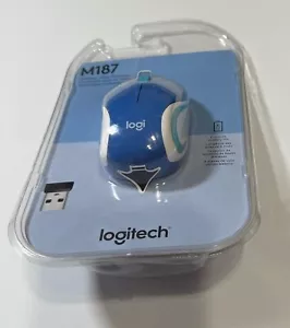 NEW LOGITECH WIRELESS M187 ULTRA PORTAL MINI POCKET SIZED MOUSE BLUE SEALED - Picture 1 of 1