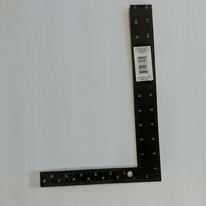 Right Angle Square Ruler Framing Carpenter Roofing Black Steel Inch Easy Read