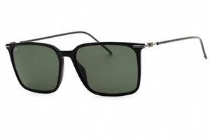 HUGO BOSS 1371/S 807 QT Sunglasses Black Frame Green Lenses 57mm - Picture 1 of 4
