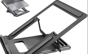 Laptop Stand Adjustable Computer Stand for Desk Ergonomic Aluminum Holder up 17" - Picture 1 of 10