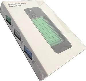 Magnetic Charger/Mobile Power Bank Charger,5000mAh Battery Pack(Blue) For iPhone - Picture 1 of 4