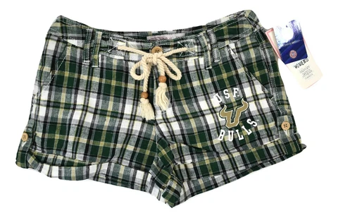 E5 NCAA Campus Classics Womens USF South Florida Bulls Shorts NWT Sizes 1-11 Cover