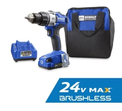 Kobalt 24v Compact Drill 1/2 Inch  Driver Kit Cordless 0672823 KDD1424A-03  - Image 1 of 4