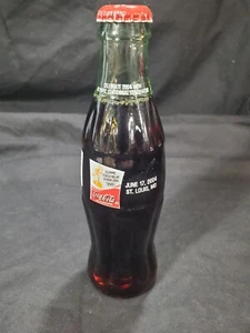 Olympischer Fackellauf ATHEN 2004 ST LOUIS JUNI 8 UNZEN GLAS COCA - COLA FLASCHE - Bild 1 von 5