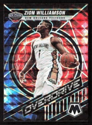 2021 Panini Mosaic Zion Williamson Overdrive Prizm   #6 Pelicans - Image 1 of 2