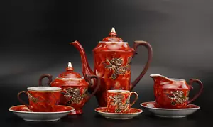 Beautiful Vintage Handmade Japanese Dragon-ware Geisha Girl Lithophane Tea Set - Picture 1 of 12