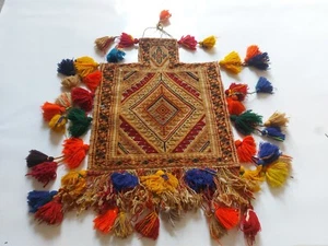 Alfombra oriental kilim bolsas Mushvani bolsa de sal Namakdan nómada Kilim 44x38 cm #55 - Imagen 1 de 1