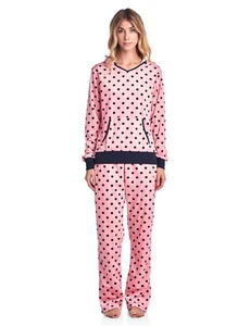 Ashford & Brooks Women's Mink Fleece Hoodie Pajama Pjs Tracksuit Jog Set Pajamas - Picture 1 of 71