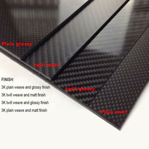 200×300×3mm With 100% Real Carbon Fiber plate panel sheet 3K plain weave B2