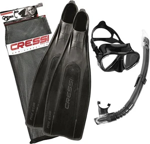 Cressi Pro Star Bag Set Immersioni Apnea Snorkeling Pinne Maschera Tubo 37/38 - Foto 1 di 7