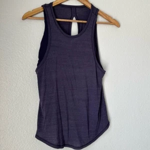 Lululemon Twist & Reach Tank Heathered Aeon Purple Built-in Nulu Bra Size 2 - Picture 1 of 13