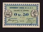 Senegal:P-1c, 0.50 Franc,1917 * COLONIE DU SÉNÉGAL * EF+ *
