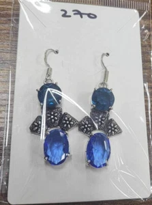 No 270 London blue topaz earrings - Picture 1 of 1