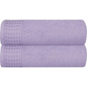 2-Pack 100% Cotton Oversized Bath Towels (28x55") Ultra Soft Quick Dry, Purple - Picture 1 of 5
