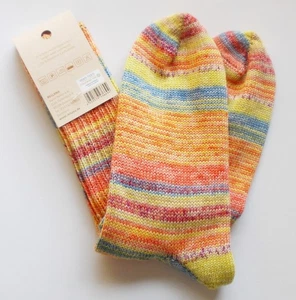 maschinengestrickte Socken, orange-gelb-blau,verschiedene Größen,Wollsocken 1763 - Bild 1 von 1