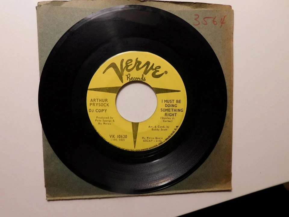 Arthur Prysock 45 Verve Records The Young Runaways I Must Be Doing DJ копия очень хорошее состояние+ - Изображение 1 из 1