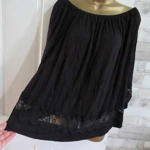 NEW VERY ● size 20 ● black cold shoulder lace detail blouse top womens ladies - Picture 1 of 5