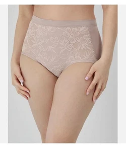 Bali BREATHE High Waist Brief Cotton Lace Panty GLOSS DFCLBF Womens Size L/7 NWT - Picture 1 of 4