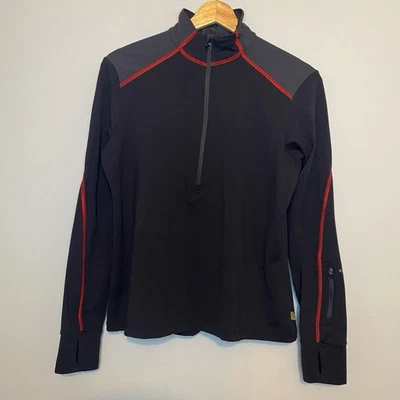 Top REI Cooperativo Peso Medio Capa Base Media Cremallera Negro Talla M Foto 1 de 4