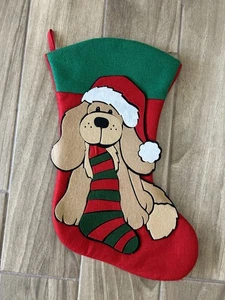 VTG Dog Christmas Stocking Prima Creations Felt Santa Hat Pet Holiday - Picture 1 of 6