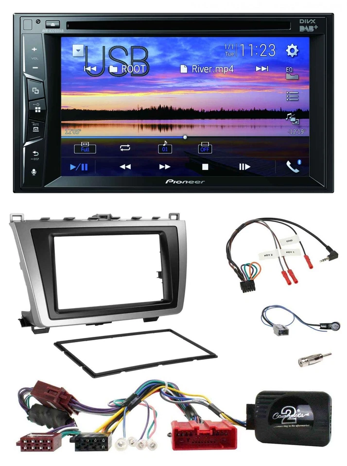 Pioneer Bluetooth 2DIN USB DVD DAB Lenkrad Autoradio für Mazda 6 2008-2010 aktiv - Bild 1 von 4