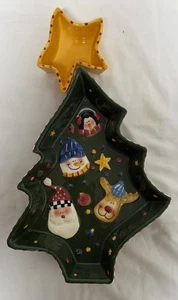JCP Home Collection Santa’s Helpers Chip und Dip Schale Weihnachtsbaum und Stern - Bild 1 von 22