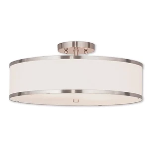 Livex Lighting 62629-91 Park Ridge Semi-Flush Mount Brushed Nickel - Picture 1 of 1