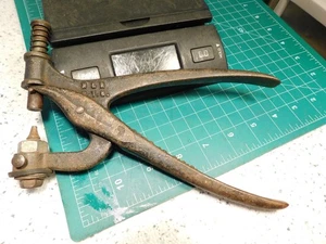 Vintage N&R N.Y.8 Pliers Hole Punch Rivet Set Tool. 8" - Picture 1 of 14