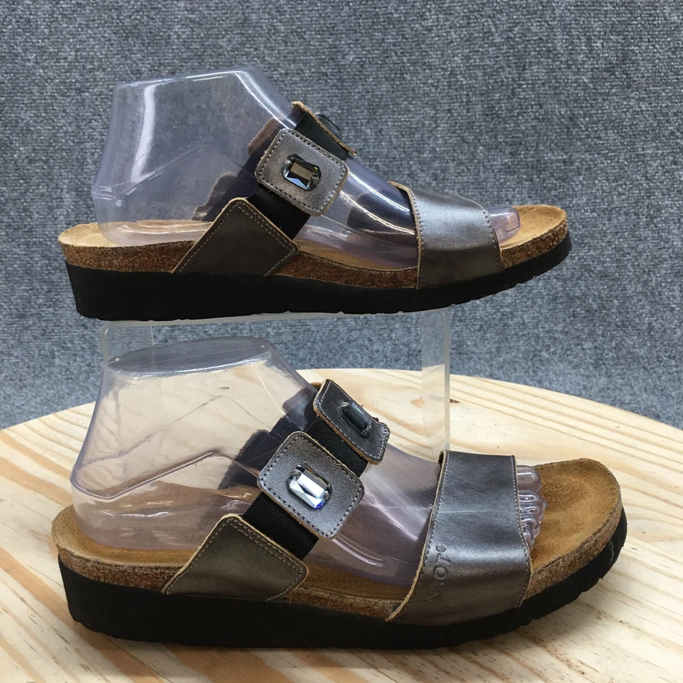 Naot Sandals Womens 41 Ashley Slide Gray Slip On Casual Comfort Open Toe Wedge - Image 1 of 4