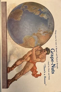 1917 - Traubennüsse Müsli & Bordenmilch farbige Werbung - 11"x 14" - sehr selten - Bild 1 von 8