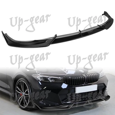 For 2023-2025 BMW 3-Series G20 LCI M-Sport Painted Black Front Bumper Spoiler - Image 1 of 4