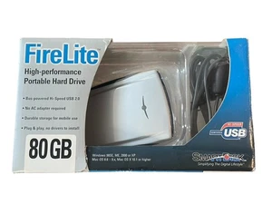 SmartDisk FireLite USBFLB80 80GB Portable Hard Drive 5"L x 3"W - Picture 1 of 4