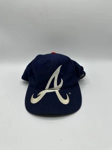Vintage Atlanta Braves Mütze Kappe Snapback großes Logo Blockhead ed West Signaturen - Bild 1 von 6