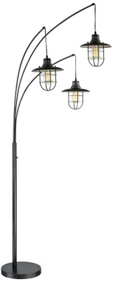 Lámpara de pie Lite Source Lanterna II 89" bronce oscuro arco de 3 luces Foto 1 de 2